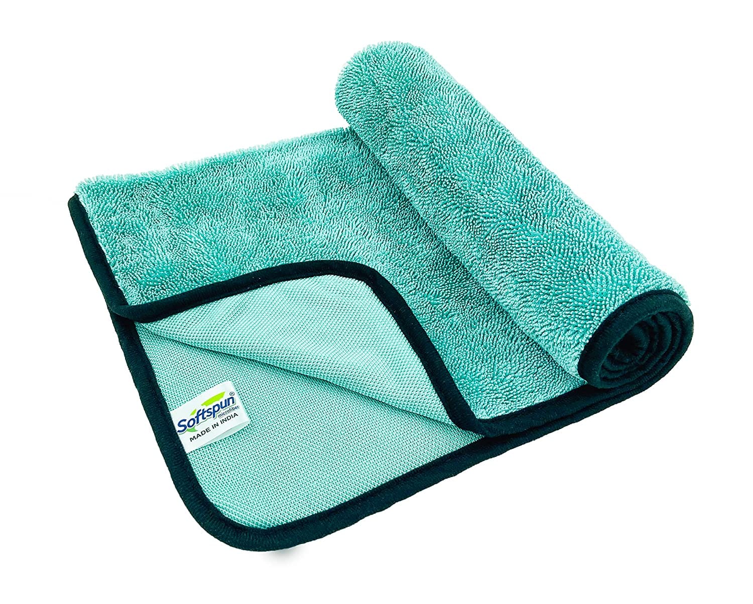 SOFTSPUN Microfiber Cloth for Car - 600 GSM,1Pcs, Twisted Loop Super Absorbent Towel - Plush Pile and Lint Free Cloth for Drying and Detailing.