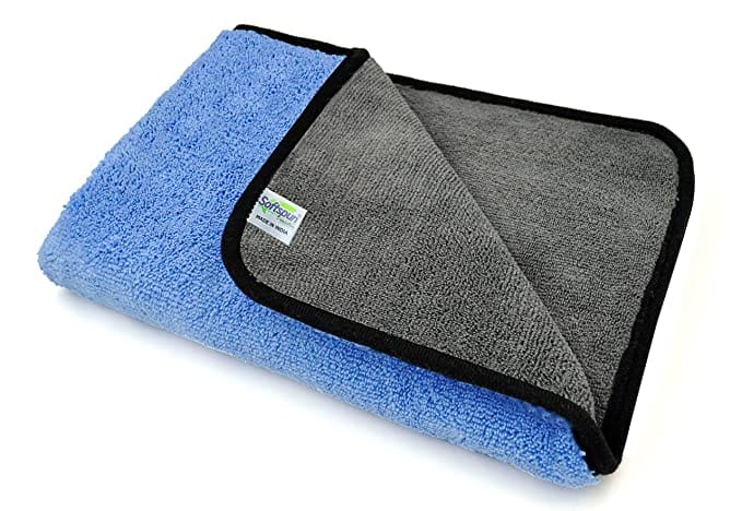Softspun 1100 GSM microfiber cleaning cloth for car and bike