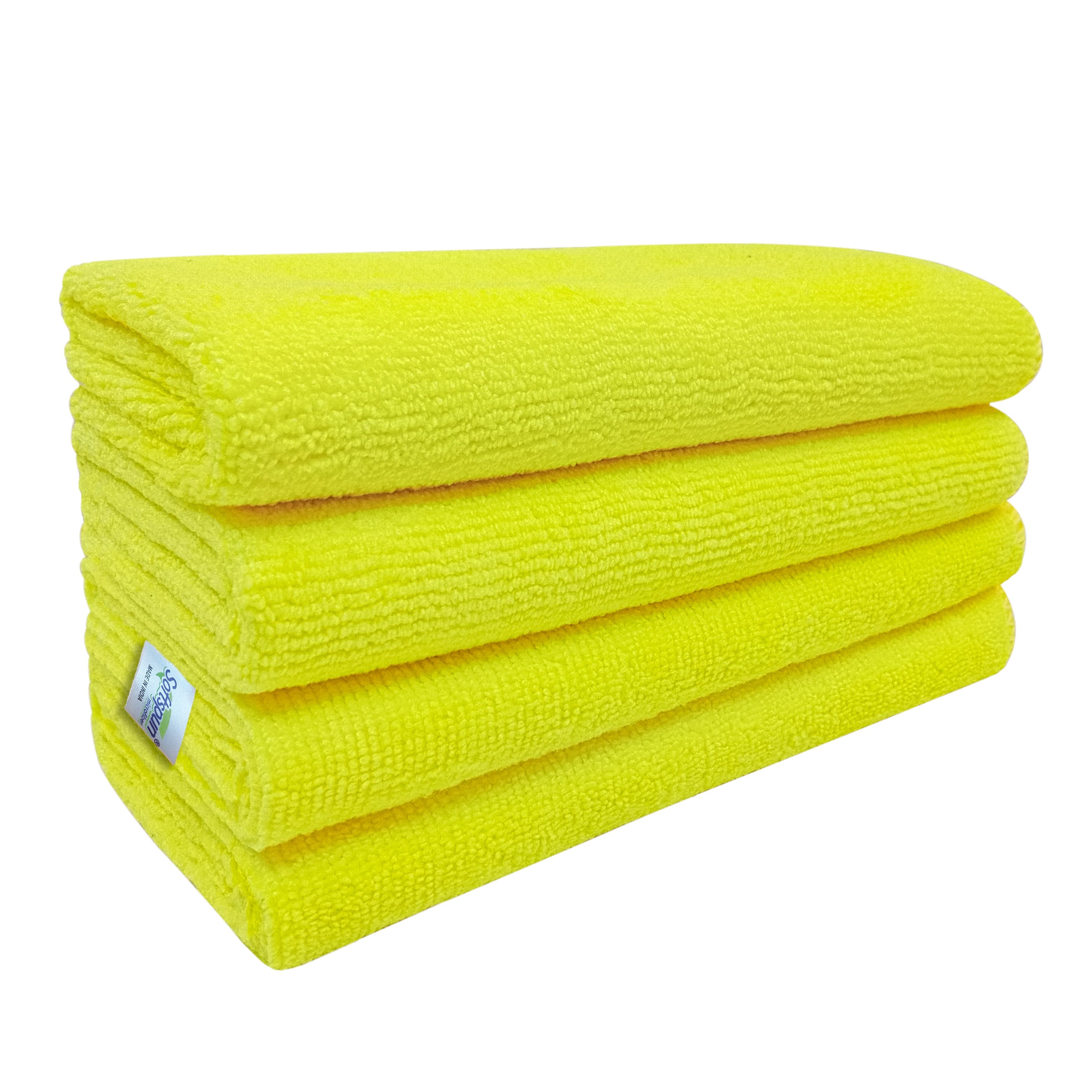 SOFTSPUN Microfiber Cleaning Cloths, 340 GSM Highly Absorbent, Lint and Streak Free, Multi - Purpose Wash Cloth for Kitchen, Car, Window, Stainless Steel, silverware.