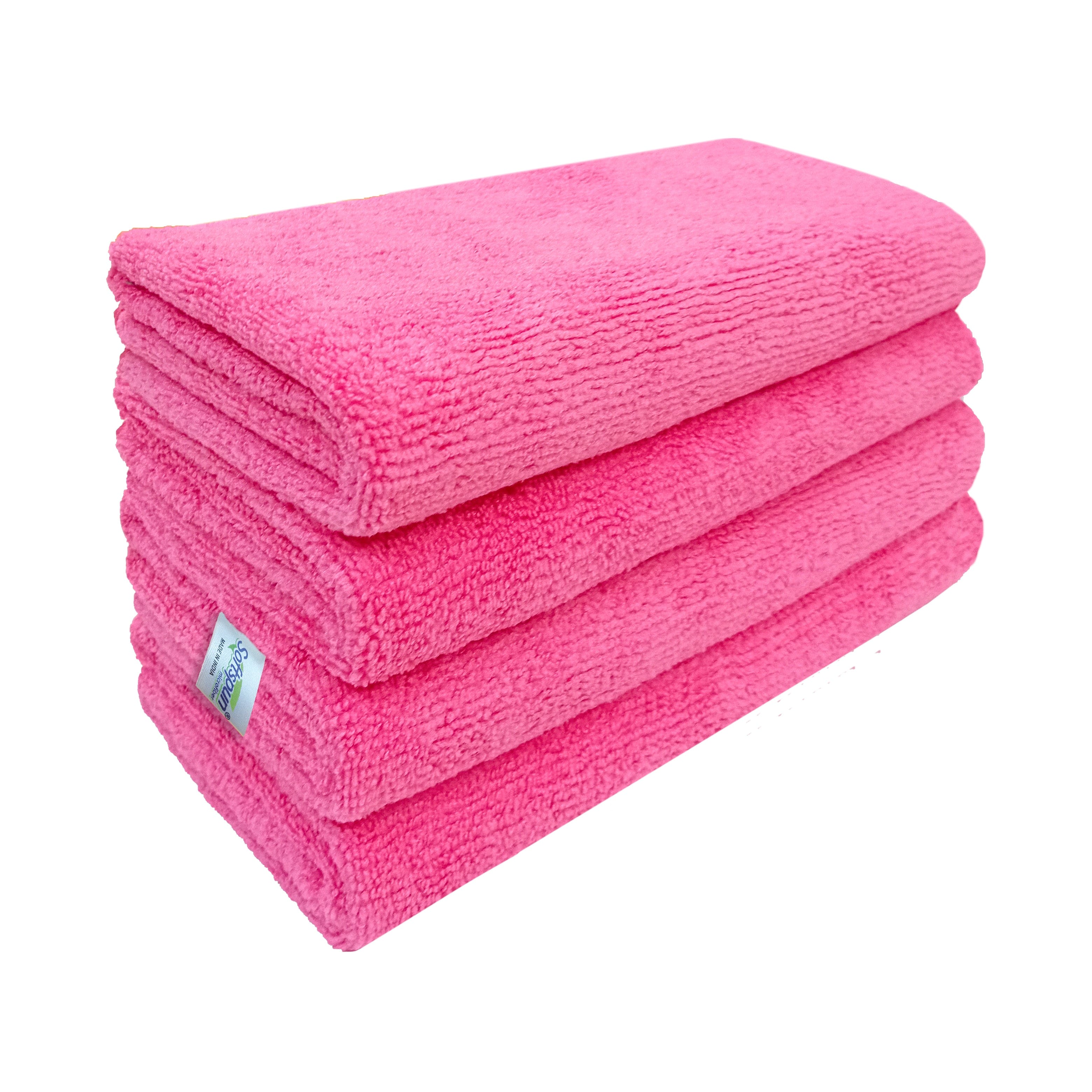 SOFTSPUN Microfiber Cleaning Cloths, 340 GSM Highly Absorbent, Lint and Streak Free, Multi - Purpose Wash Cloth for Kitchen, Car, Window, Stainless Steel, silverware.