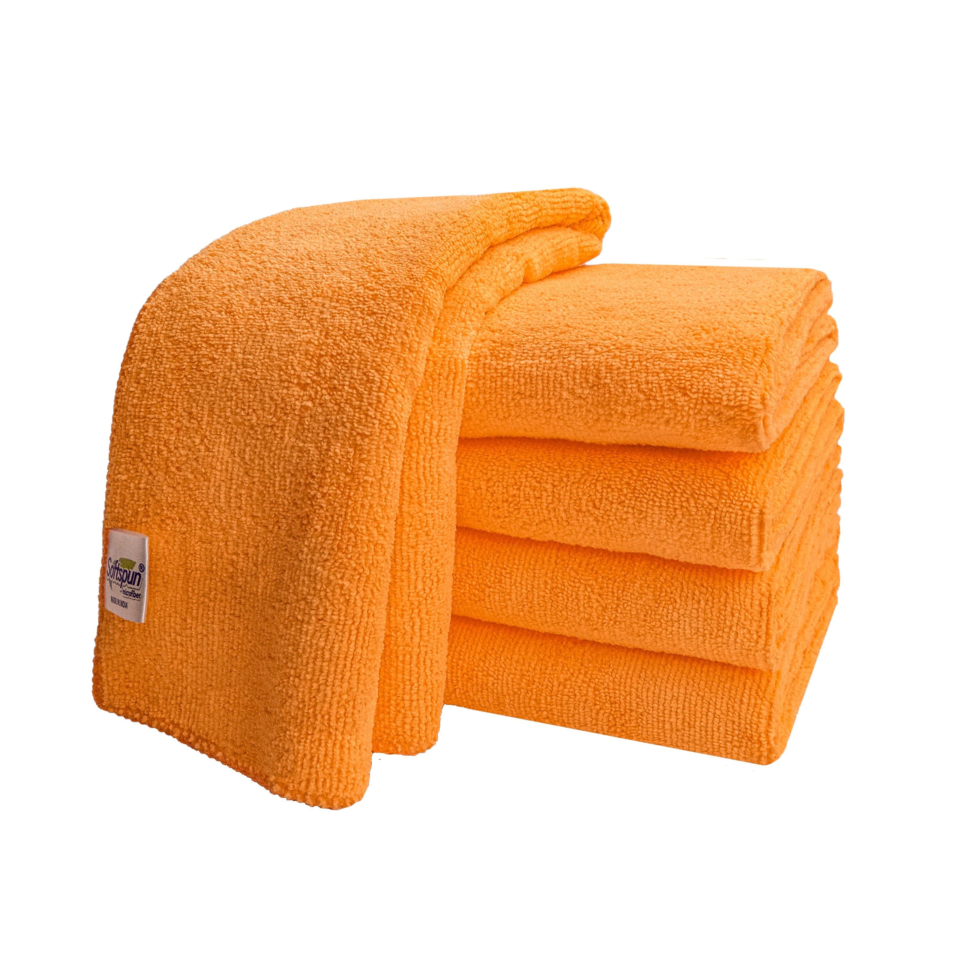 SOFTSPUN Microfiber Cleaning Cloths, 340 GSM Highly Absorbent, Lint and Streak Free, Multi - Purpose Wash Cloth for Kitchen, Car, Window, Stainless Steel, silverware.