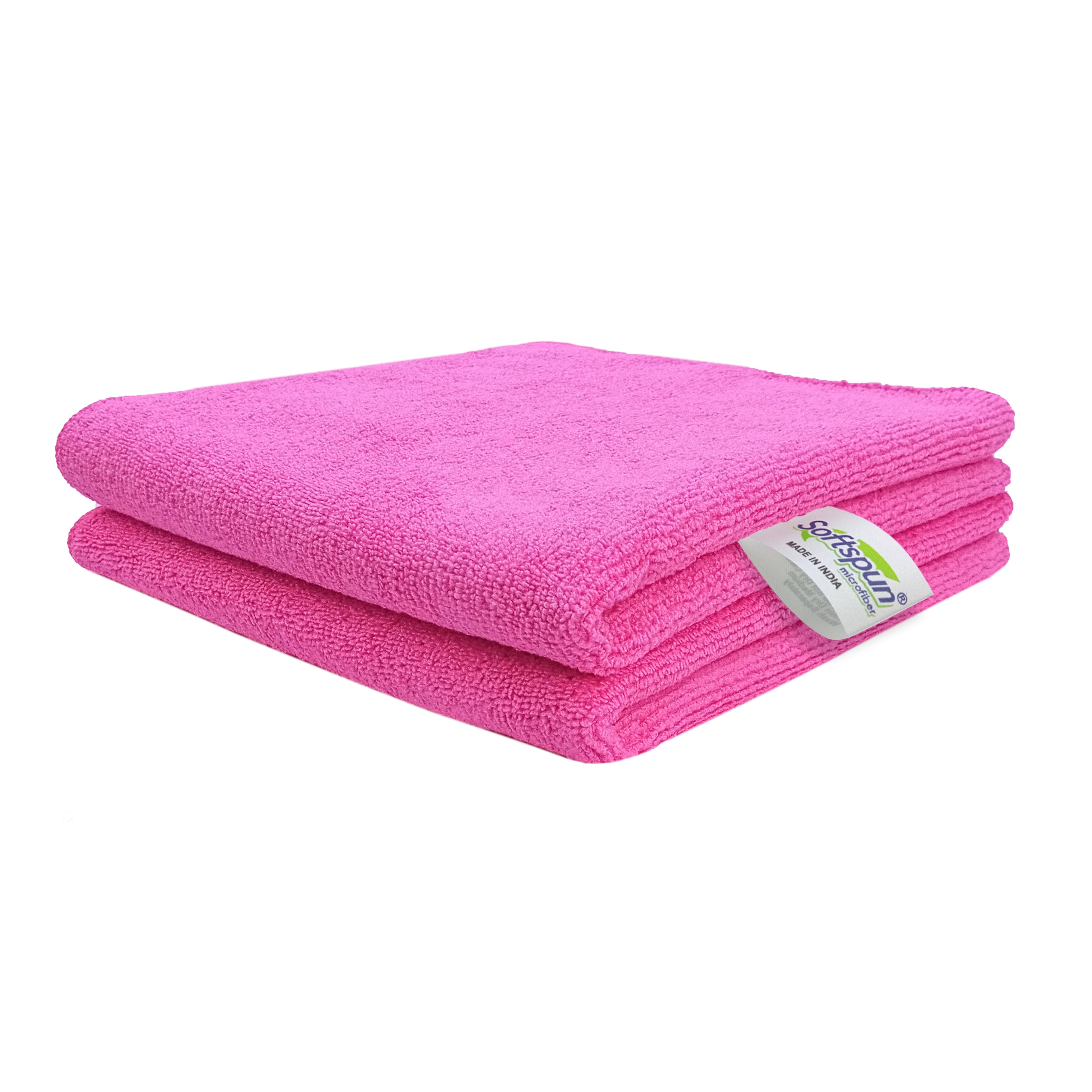 SOFTSPUN Microfiber Cleaning Cloths, Towel Set 340 GSM. Highly Absorbent, Lint and Streak Free, Multi-Purpose Wash Cloth for Kitchen, Car, Window, Stainless Steel, Silverware.