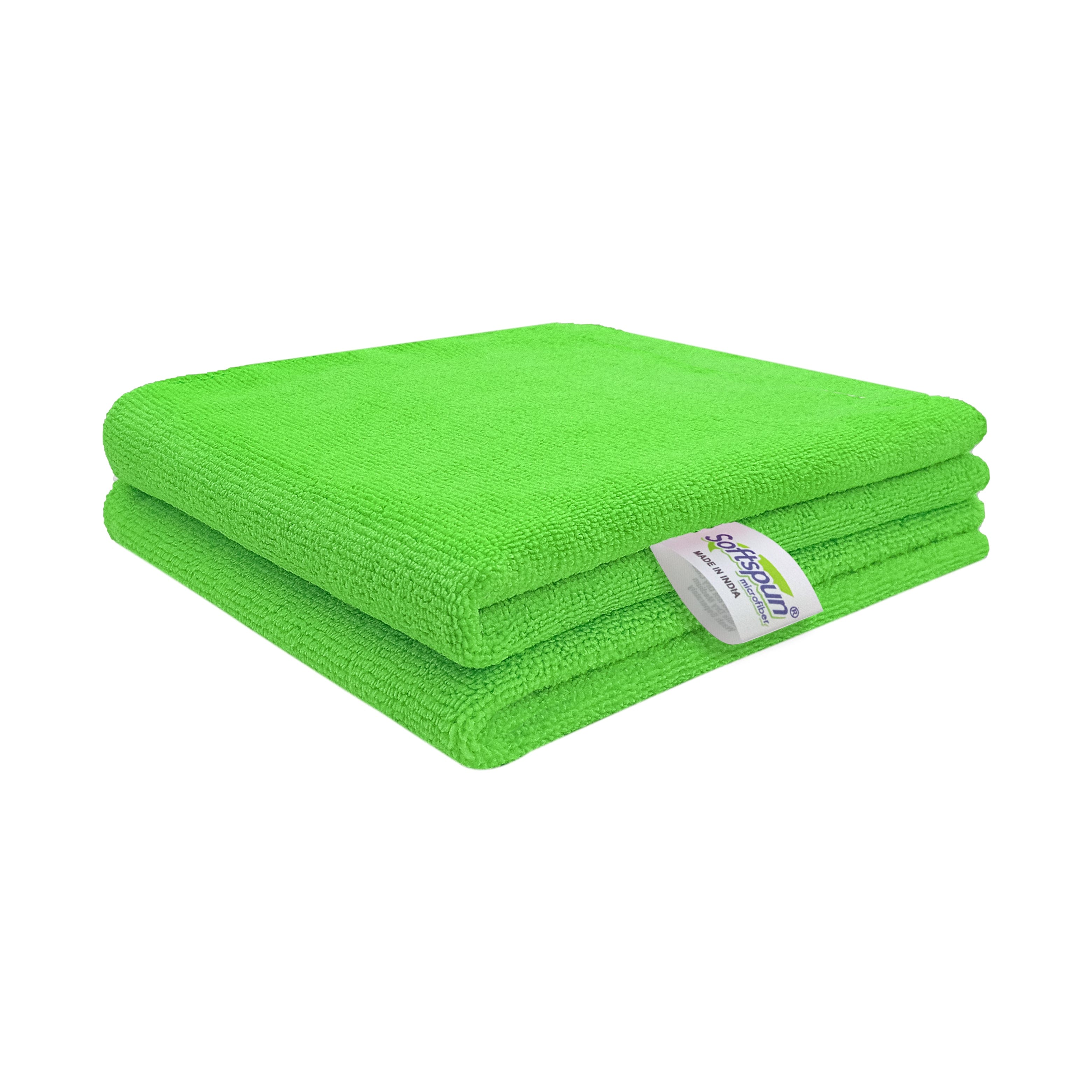 SOFTSPUN Microfiber Cleaning Cloths, Towel Set 340 GSM. Highly Absorbent, Lint and Streak Free, Multi-Purpose Wash Cloth for Kitchen, Car, Window, Stainless Steel, Silverware.