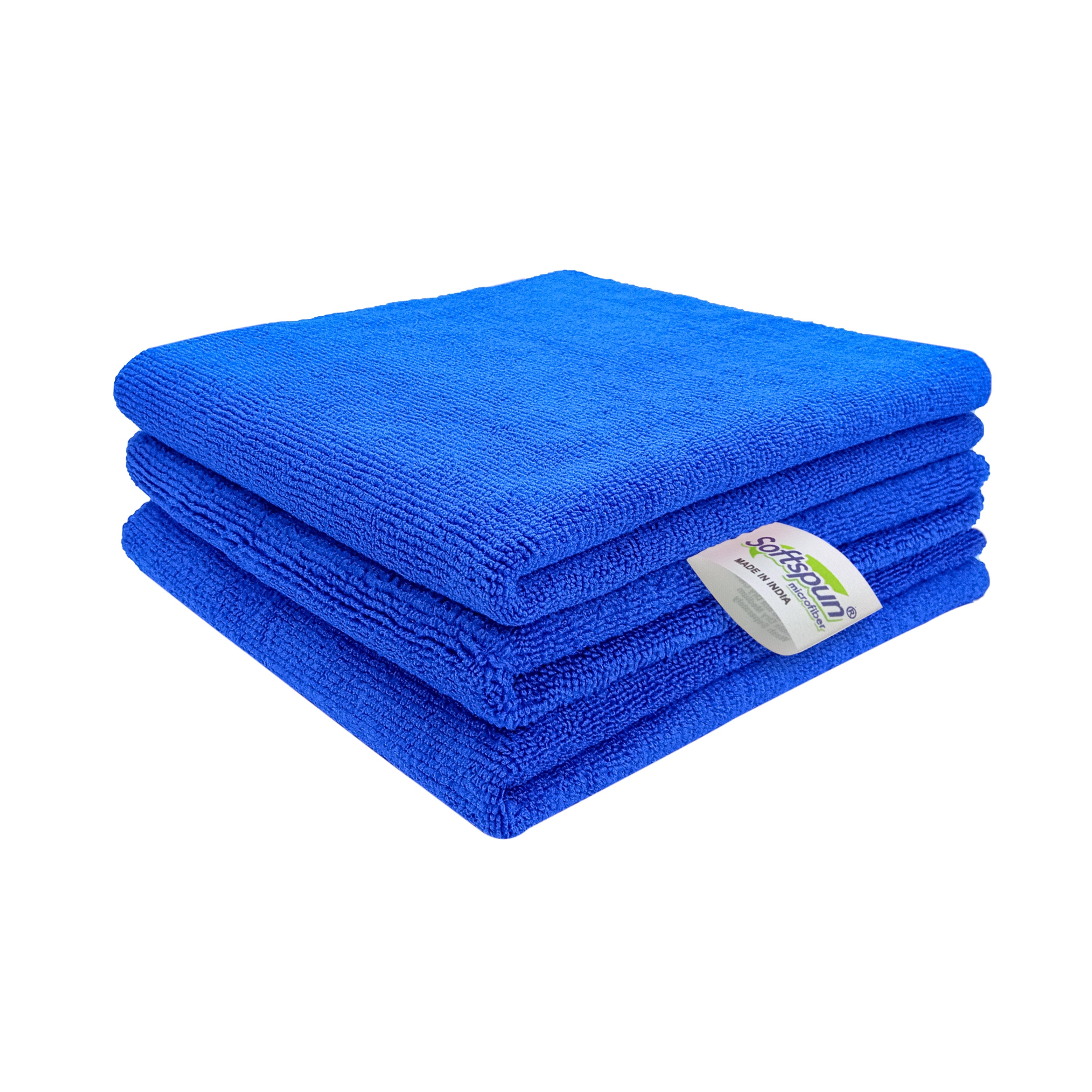 SOFTSPUN Microfiber Cleaning Cloths, Towel Set 340 GSM. Highly Absorbent, Lint and Streak Free, Multi-Purpose Wash Cloth for Kitchen, Car, Window, Stainless Steel, Silverware.