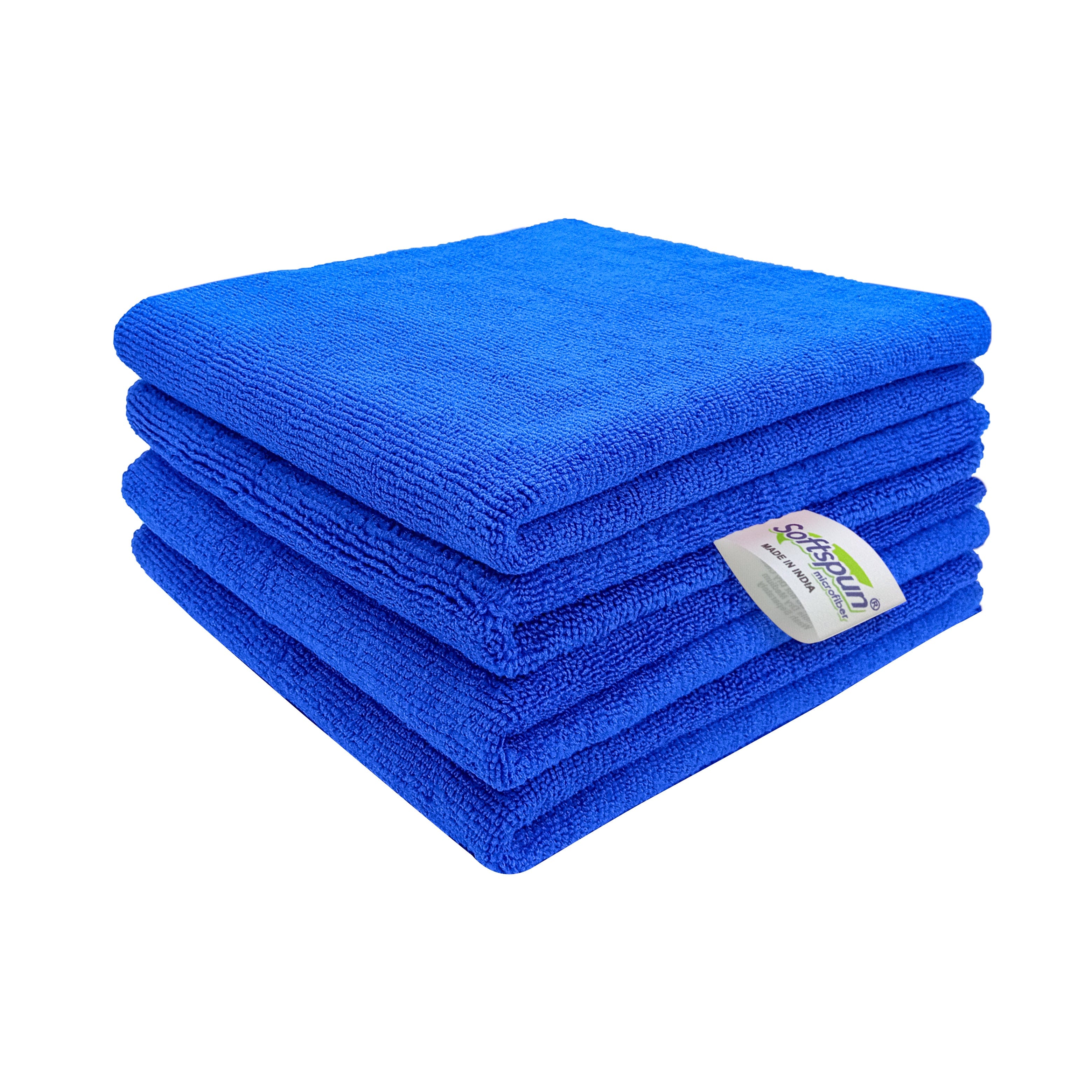 SOFTSPUN Microfiber Cleaning Cloths, Towel Set 340 GSM. Highly Absorbent, Lint and Streak Free, Multi-Purpose Wash Cloth for Kitchen, Car, Window, Stainless Steel, Silverware.