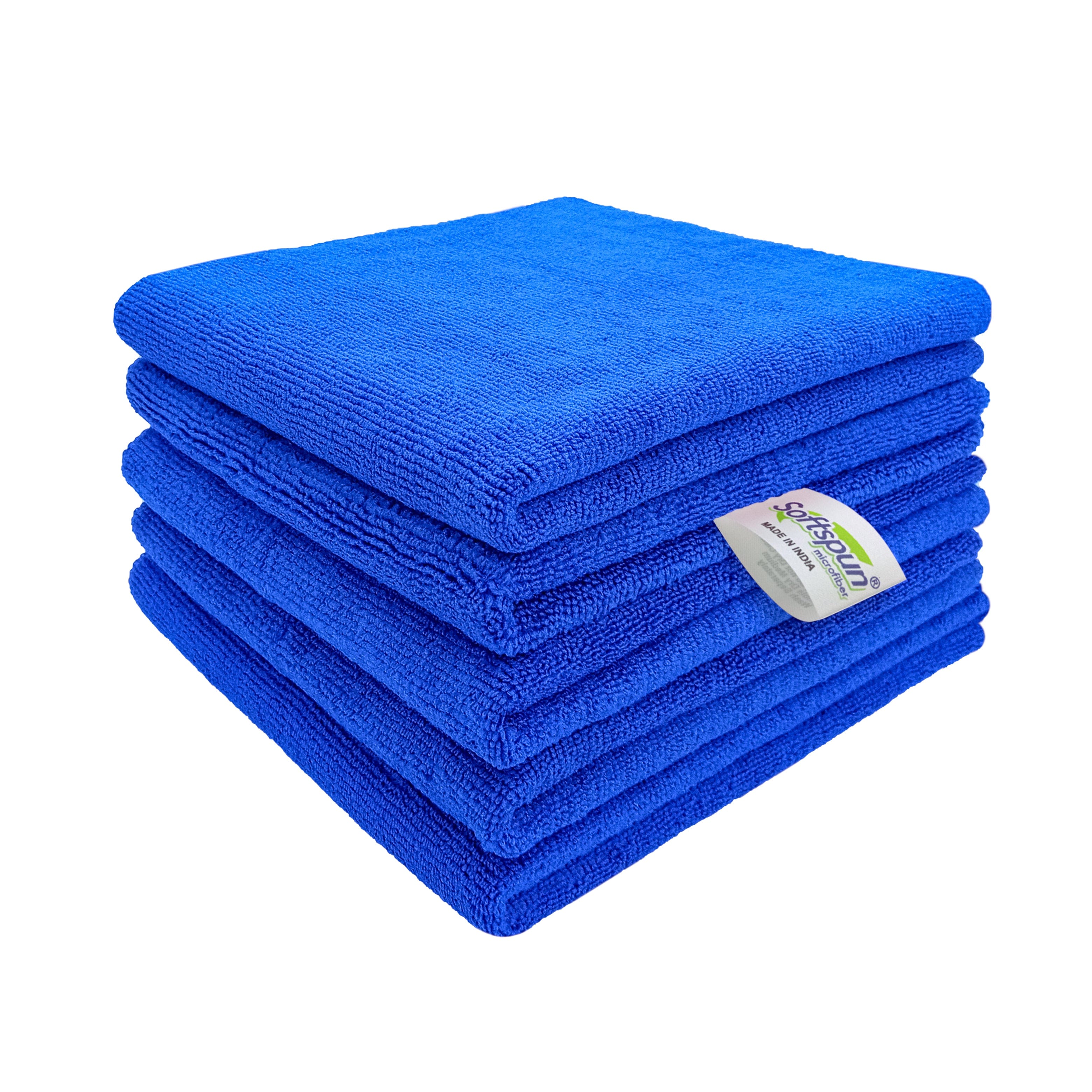 SOFTSPUN Microfiber Cleaning Cloths, Towel Set 340 GSM. Highly Absorbent, Lint and Streak Free, Multi-Purpose Wash Cloth for Kitchen, Car, Window, Stainless Steel, Silverware.