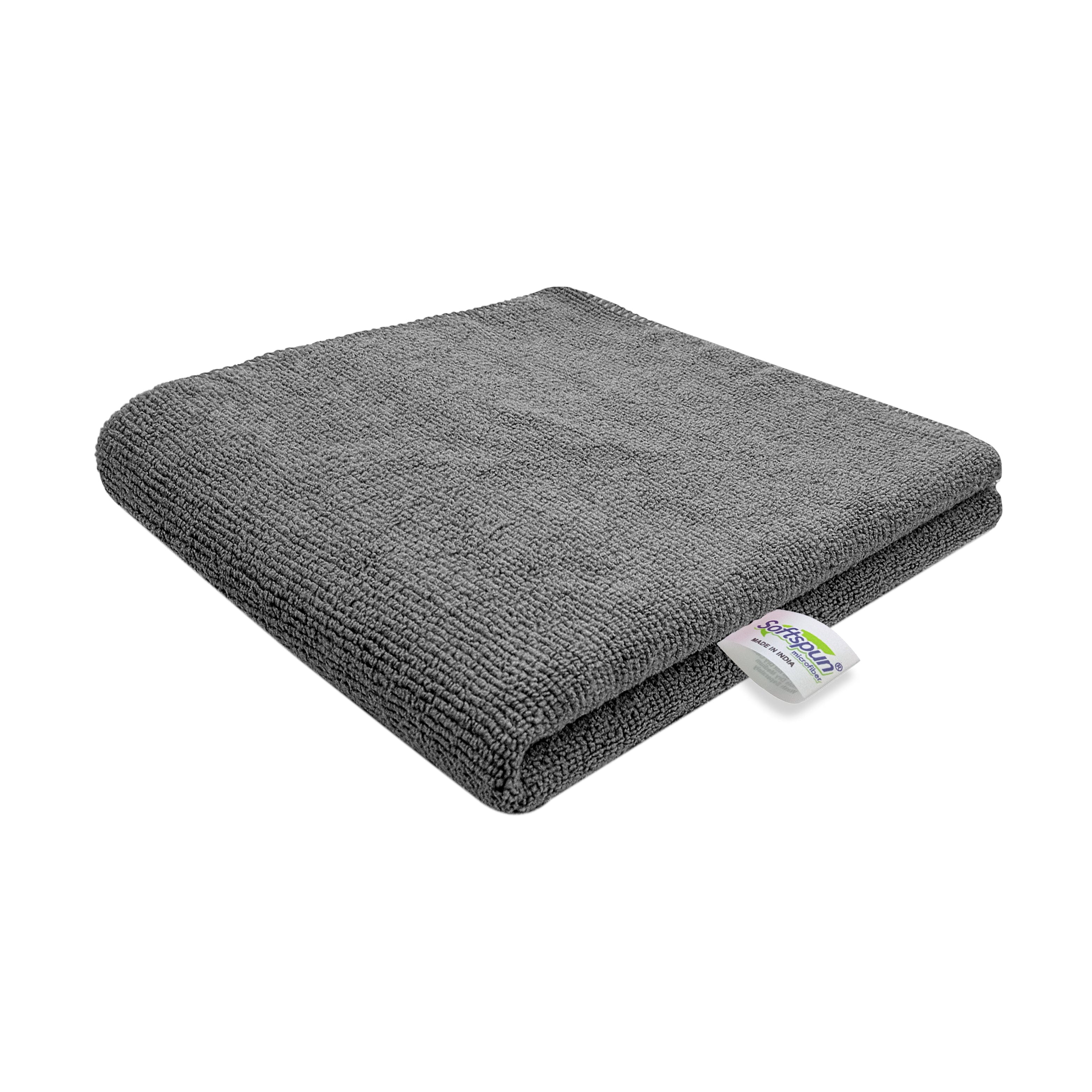 SOFTSPUN Microfiber Cleaning Cloths, Towel Set 340 GSM. Highly Absorbent, Lint and Streak Free, Multi-Purpose Wash Cloth for Kitchen, Car, Window, Stainless Steel, Silverware.