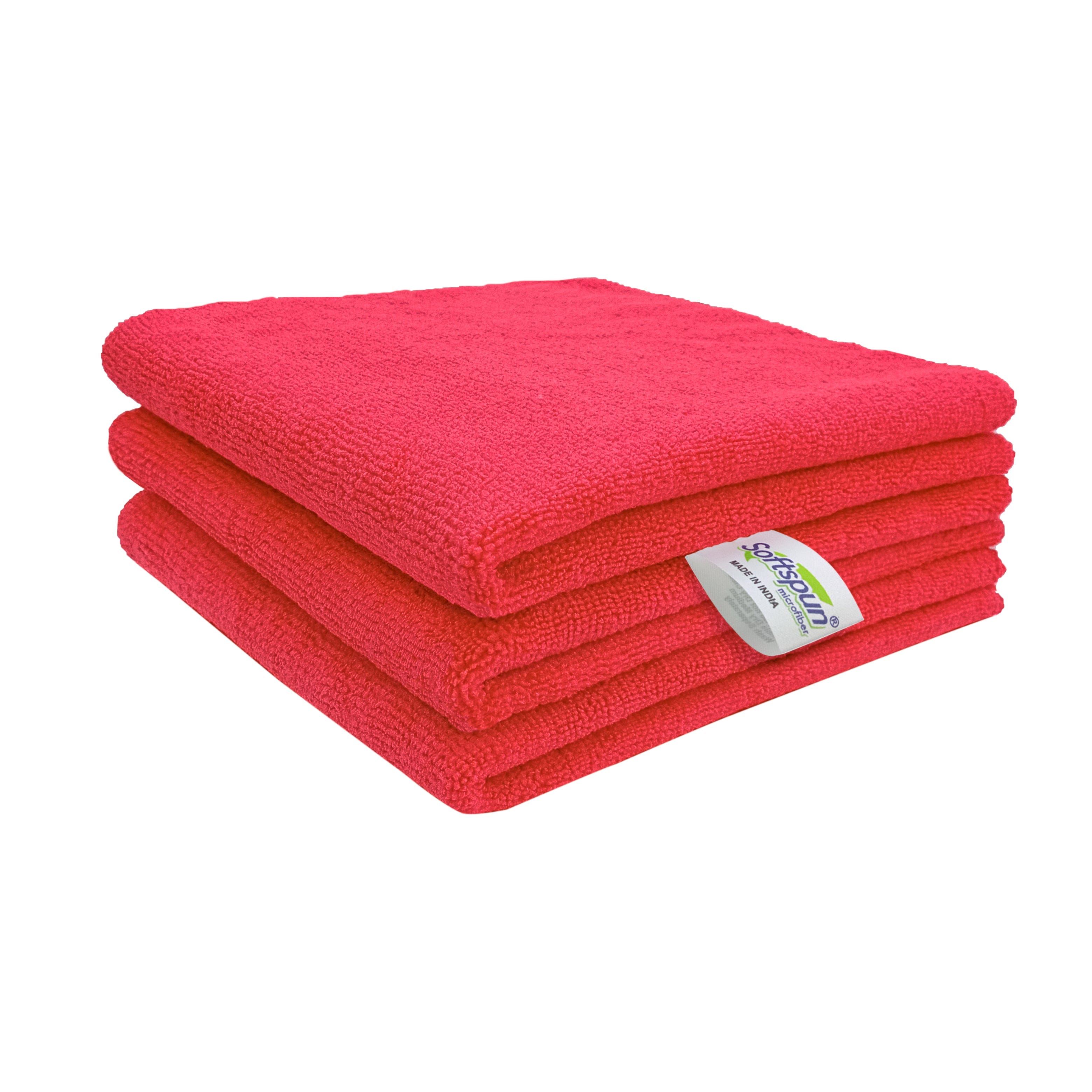 SOFTSPUN Microfiber Cleaning Cloths, Towel Set 340 GSM. Highly Absorbent, Lint and Streak Free, Multi-Purpose Wash Cloth for Kitchen, Car, Window, Stainless Steel, Silverware.