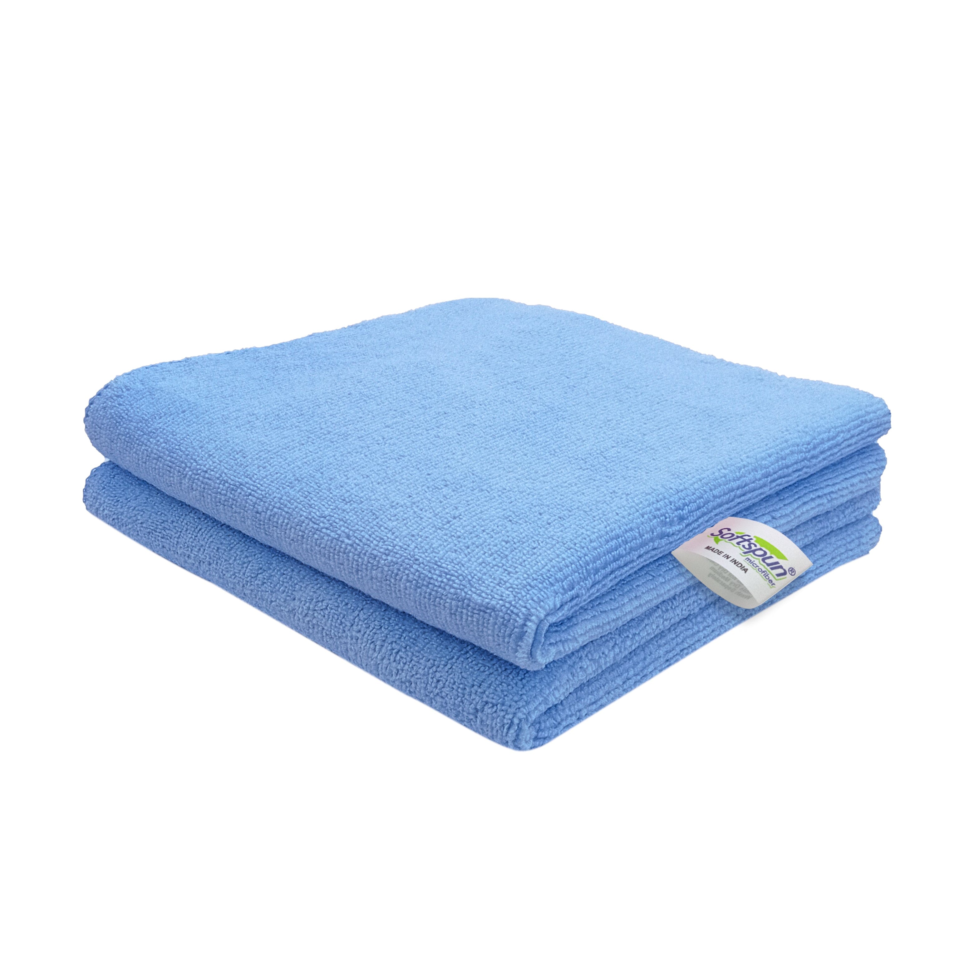 SOFTSPUN Microfiber Cleaning Cloths, Towel Set 340 GSM. Highly Absorbent, Lint and Streak Free, Multi-Purpose Wash Cloth for Kitchen, Car, Window, Stainless Steel, Silverware.