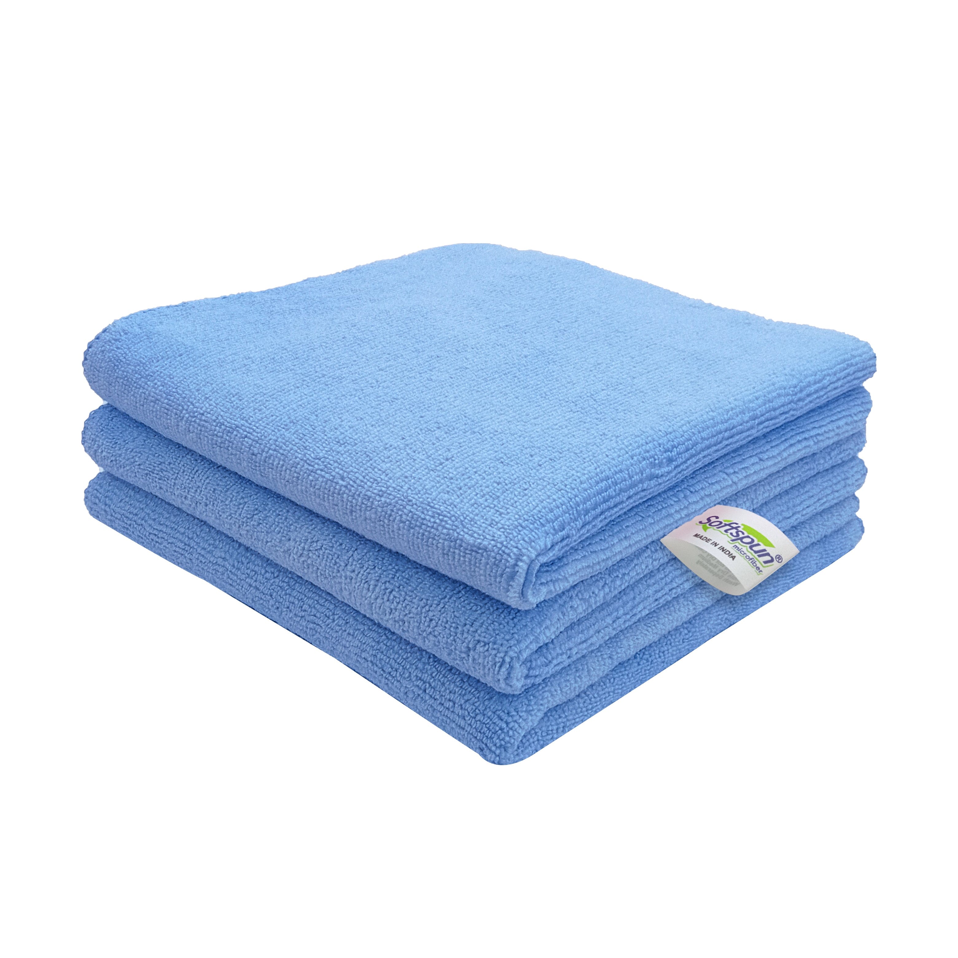 SOFTSPUN Microfiber Cleaning Cloths, Towel Set 340 GSM. Highly Absorbent, Lint and Streak Free, Multi-Purpose Wash Cloth for Kitchen, Car, Window, Stainless Steel, Silverware.