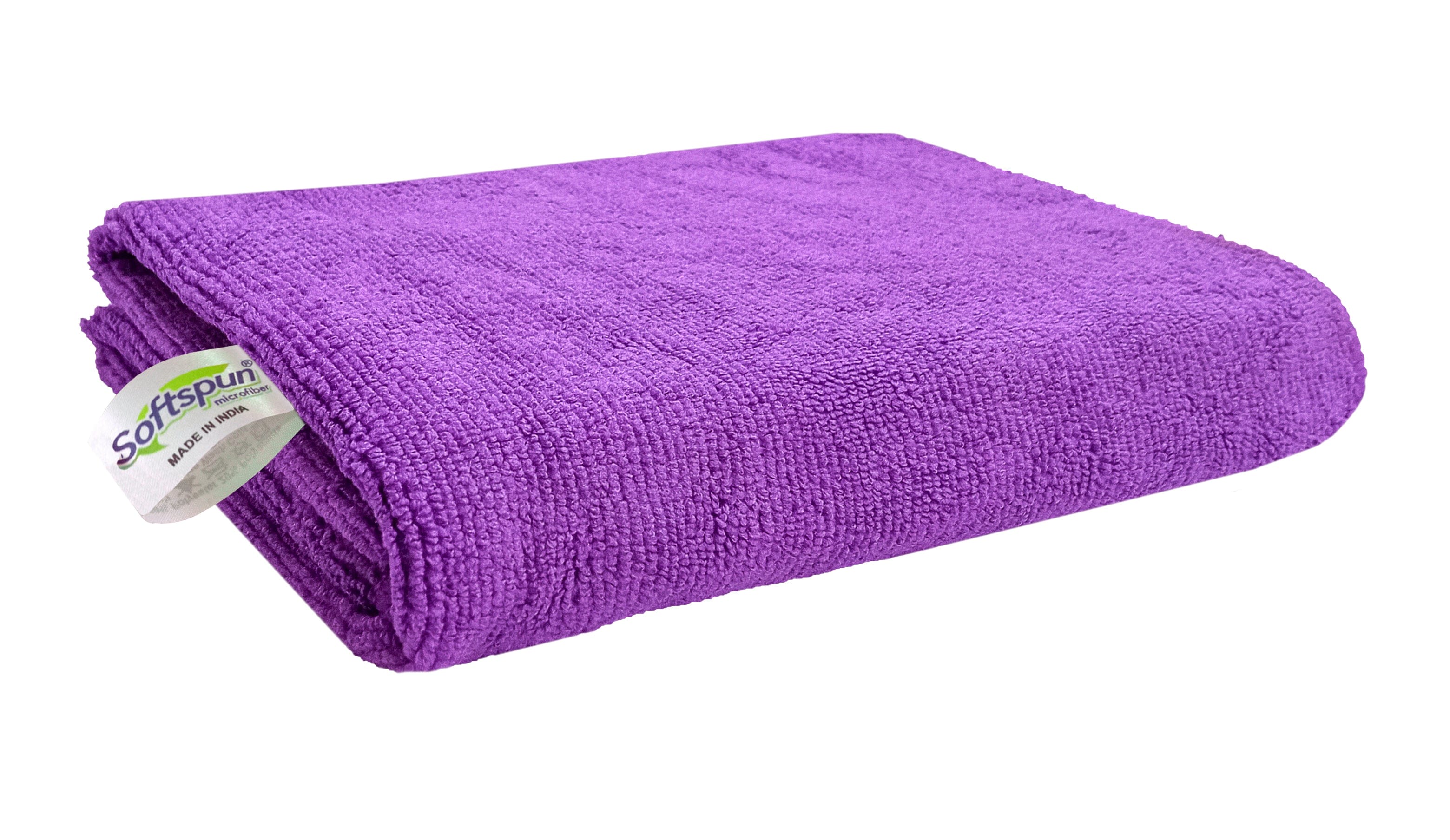 SOFTSPUN Microfiber Hair and Face Care Towel Set of 1 Piece, 340 GSM. Super Soft & Comfortable, Quick Drying, Ultra Absorbent in Large Size.