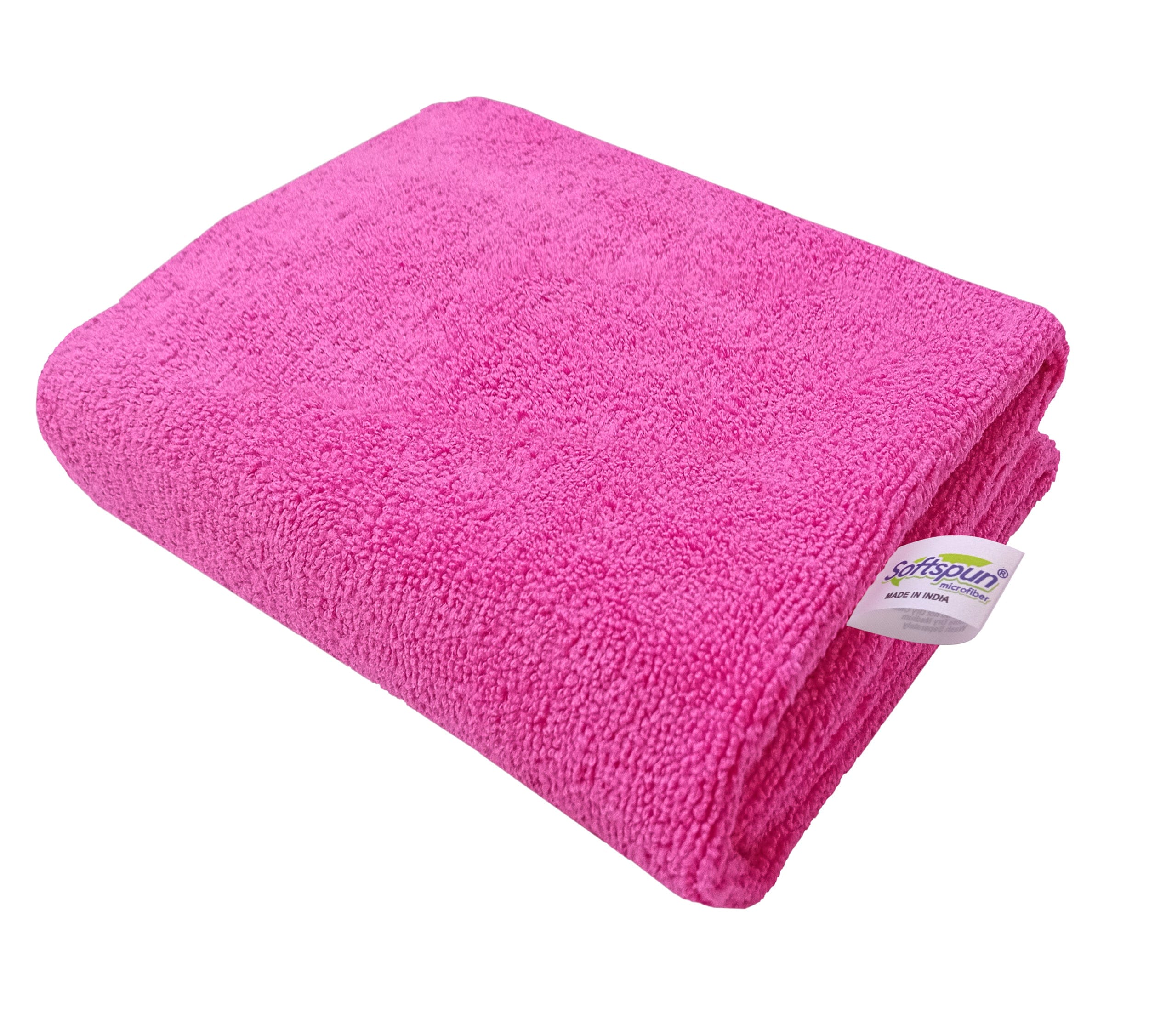 SOFTSPUN Microfiber Hair and Face Care Towel Set of 1 Piece, 340 GSM. Super Soft & Comfortable, Quick Drying, Ultra Absorbent in Large Size.