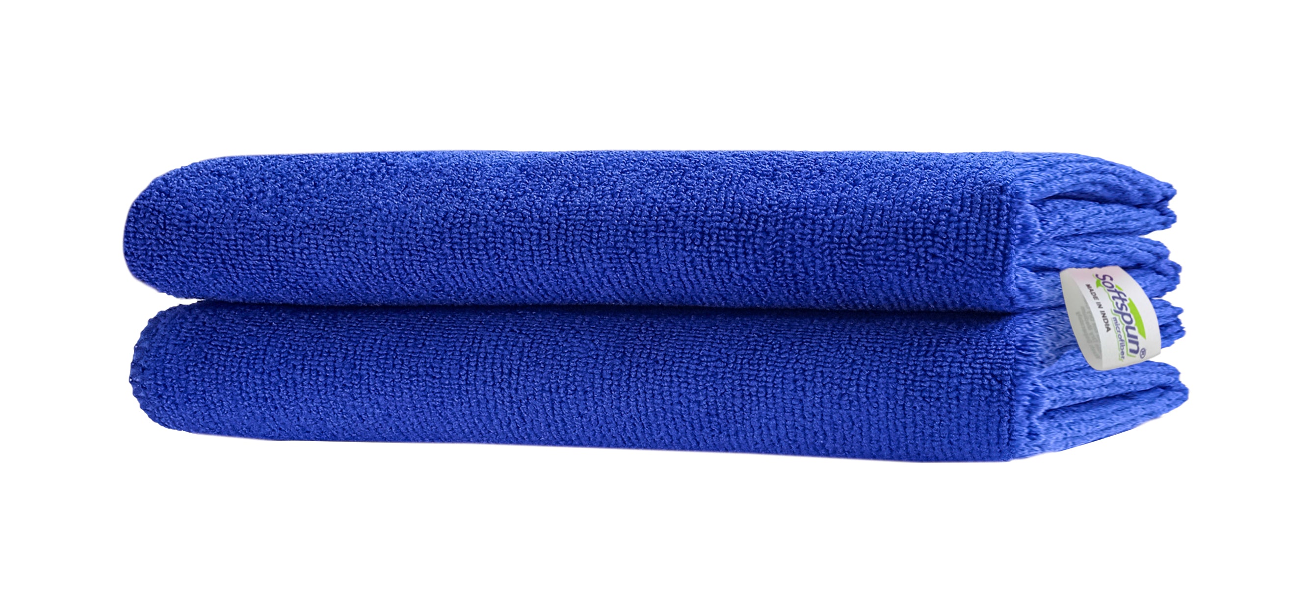 SOFTSPUN Microfiber Towel Blue - 340 GSM Thick 100int & Streak-Free Multipurpose Cloth