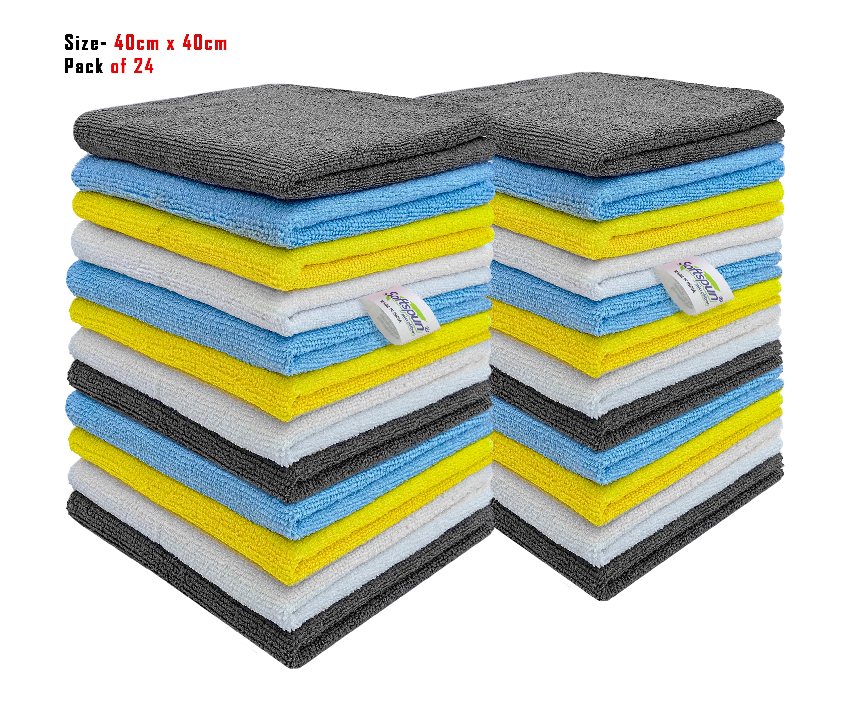 Softspun 280 GSM Multicolor Microfiber Cleaning Cloth