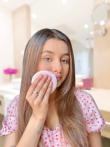 SOFTSPUN Microfiber Reusable Makeup Remover Cleansing Pads for Face, Eyes, Lipstick, 4pcs, 280 GSM, 12x12cms, Multi-color, Safe for all Skin Types.