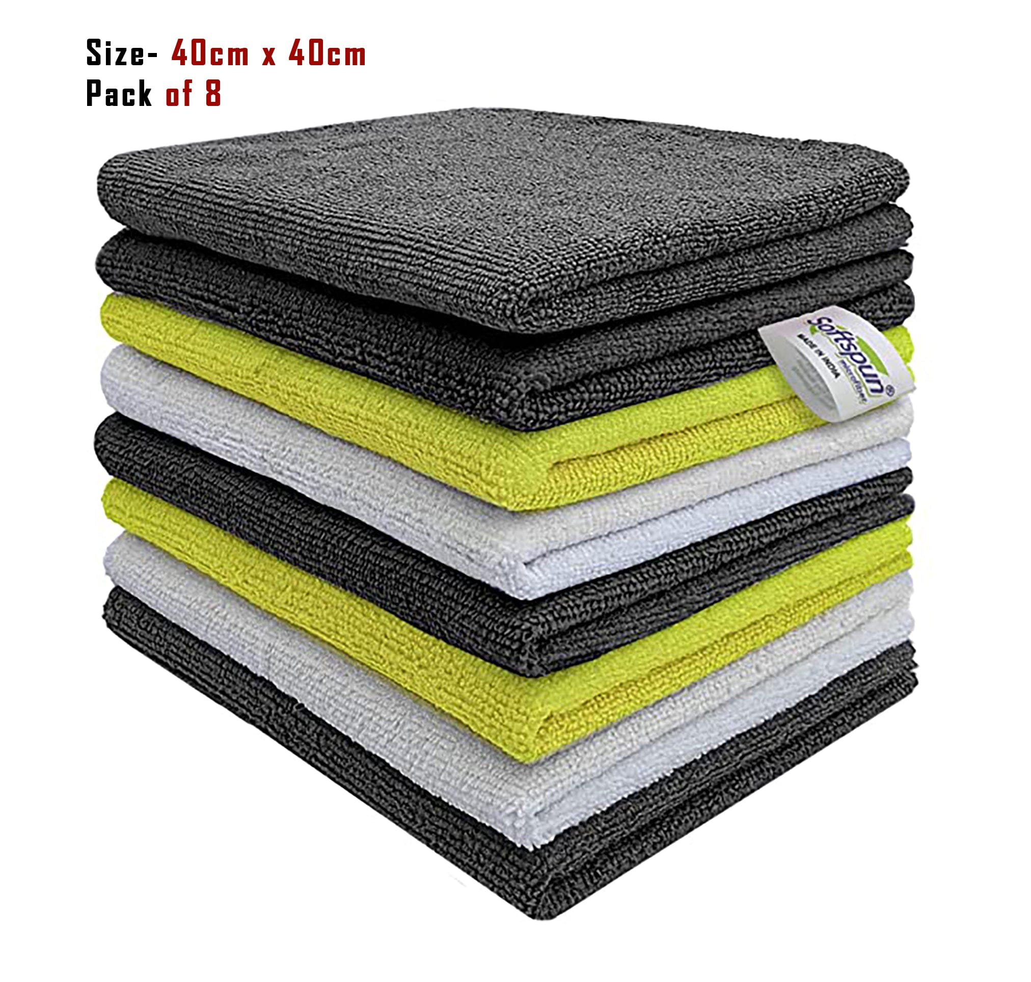 Softspun 280 GSM Multicolor Microfiber Cleaning Cloth