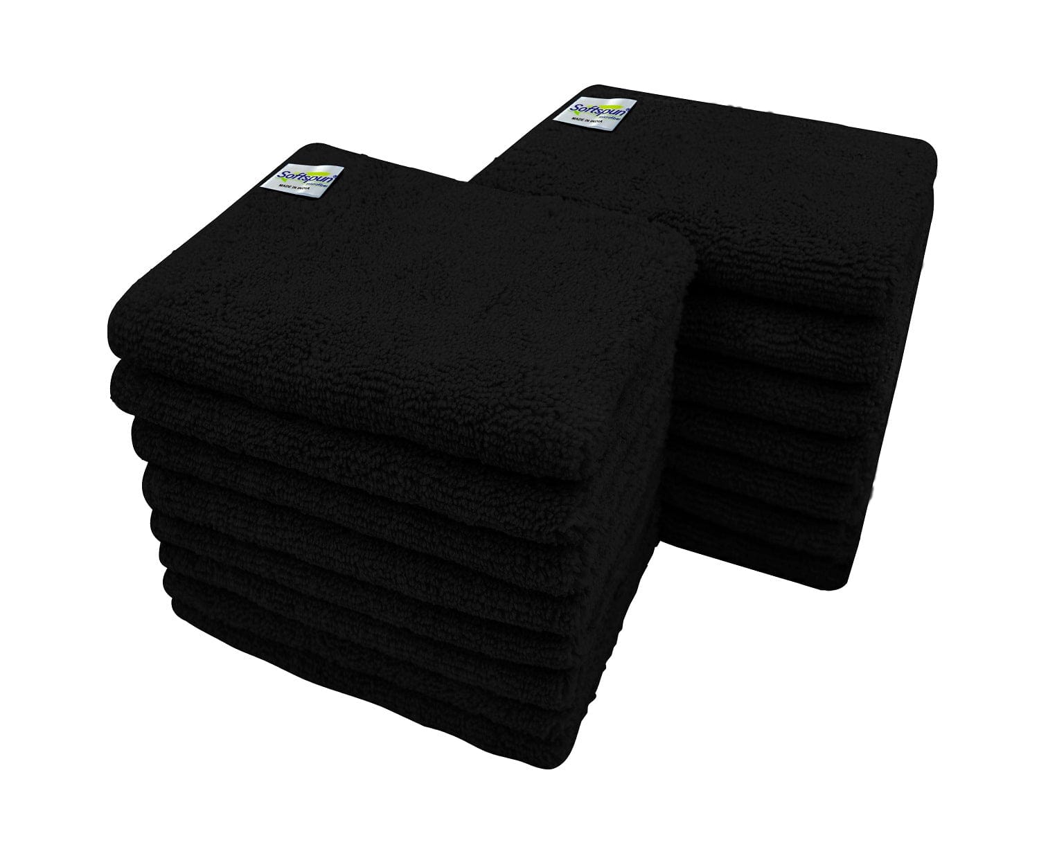 SOFTSPUN Microfiber Small Wipes 20x30Cms, 15 Piece Towel Set, 380 GSM, Multi-Purpose Super Soft Absorbent Cleaning Towels, Cleans & Polishes Everything in Your Home, Kitchen & Office.