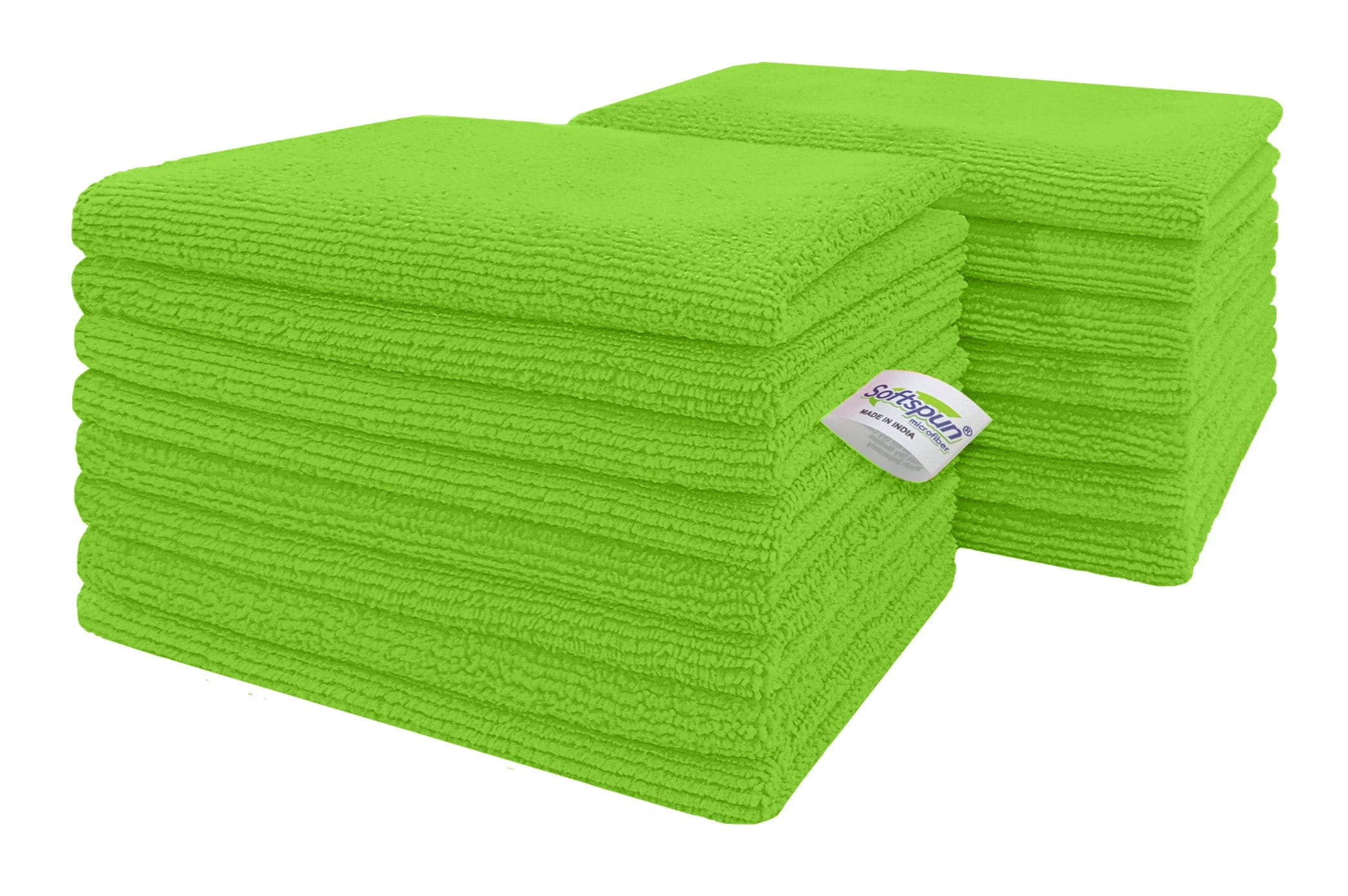 SOFTSPUN Microfiber Small Wipes 20x30 Cms, 15 Piece Towel Set, 340 GSM Multi-Purpose Super Soft Absorbent Cleaning Towels, Cleans & Polishes Everything in Your Home, Kitchen & Office.