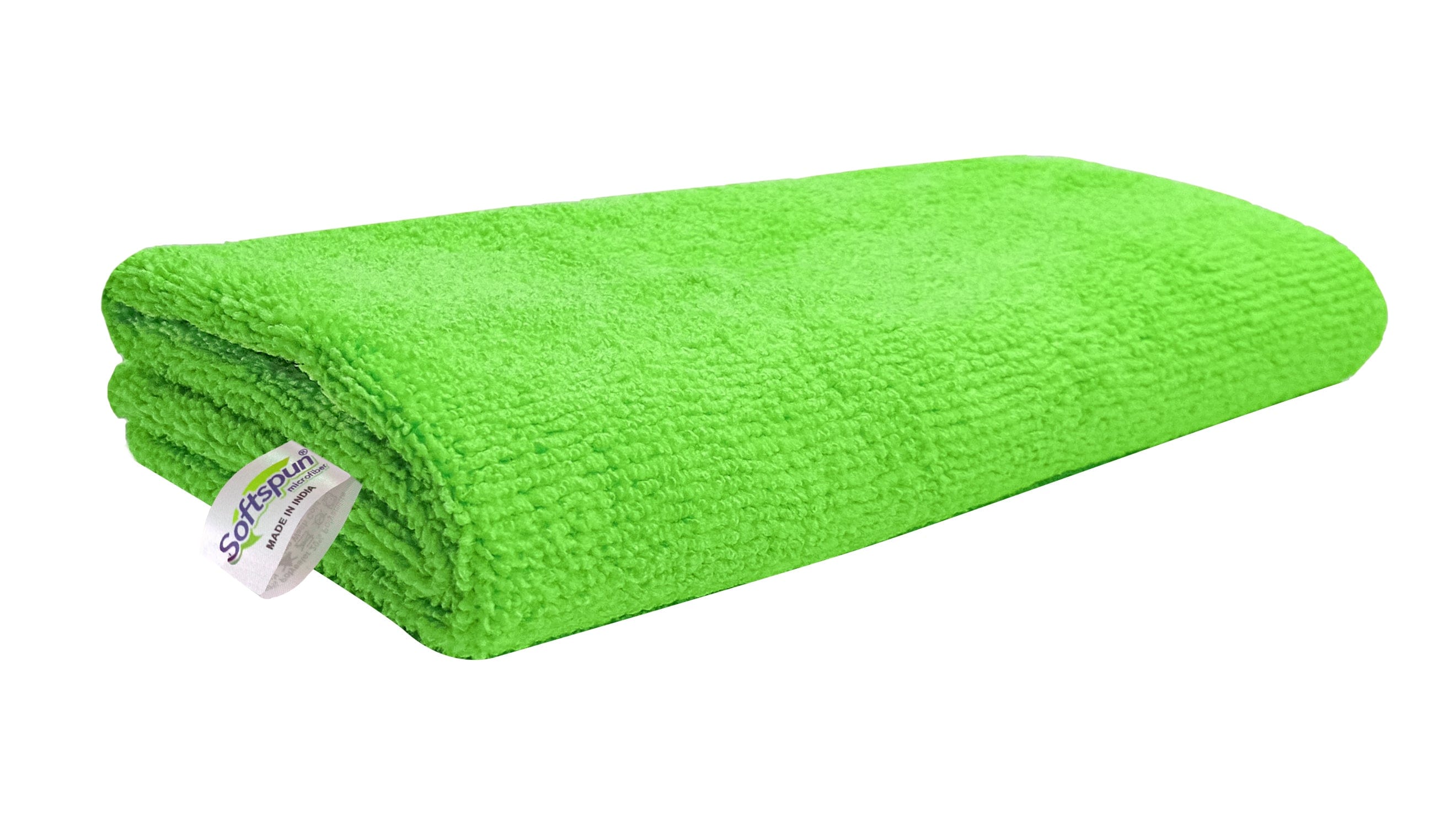 SOFTSPUN Microfiber Cloth - 340 GSM Thick 100 Lint & Streak-Free Multipurpose Cloths - Automotive Microfiber Towels for Car Bike Cleaning Polishing Washing & Detailing