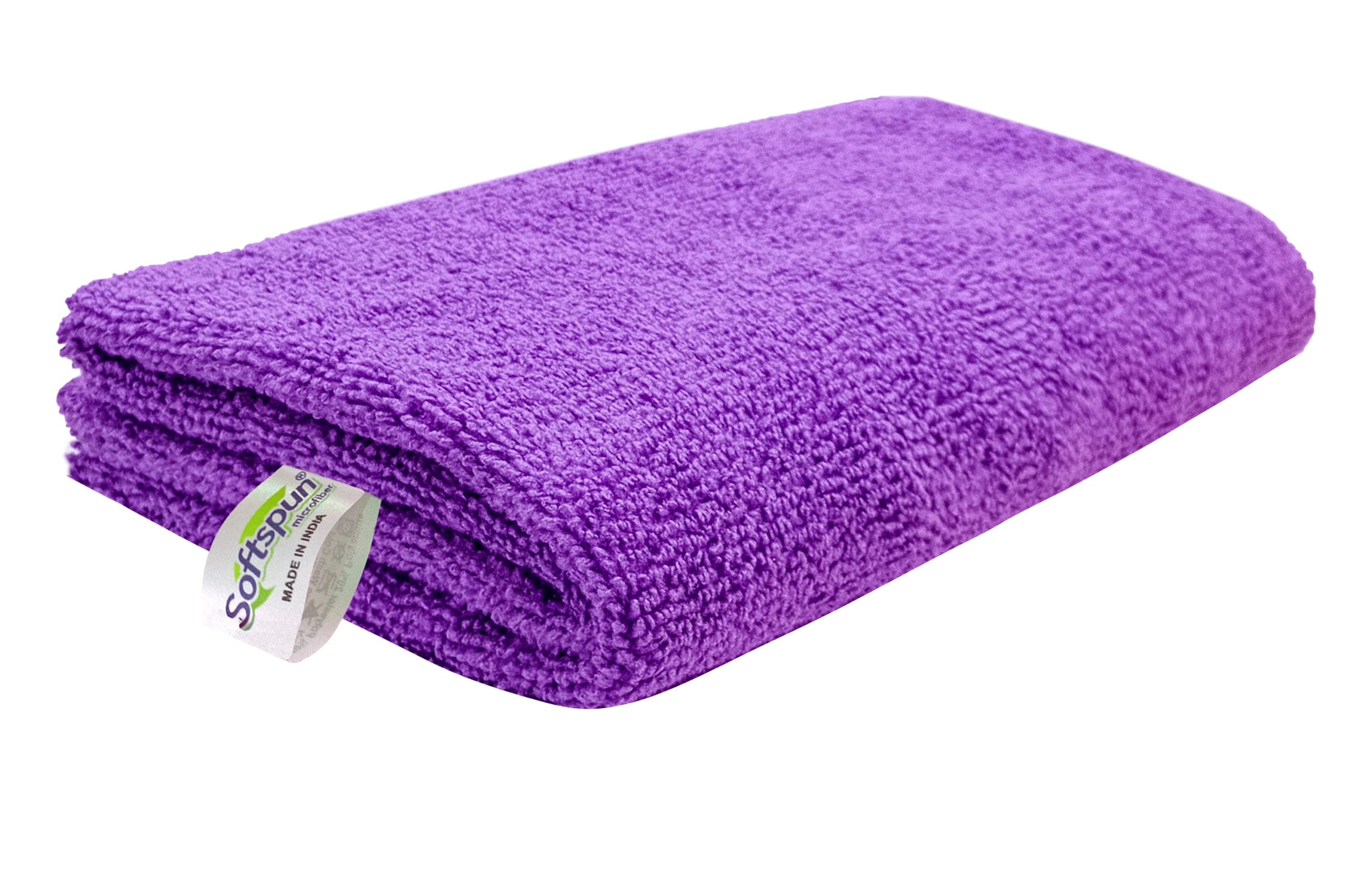 SOFTSPUN Microfiber Cloth - 340 GSM Thick 100 Lint & Streak-Free Multipurpose Cloths - Automotive Microfiber Towels for Car Bike Cleaning Polishing Washing & Detailing
